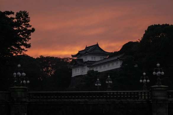Japan Imperial Palace Sunset