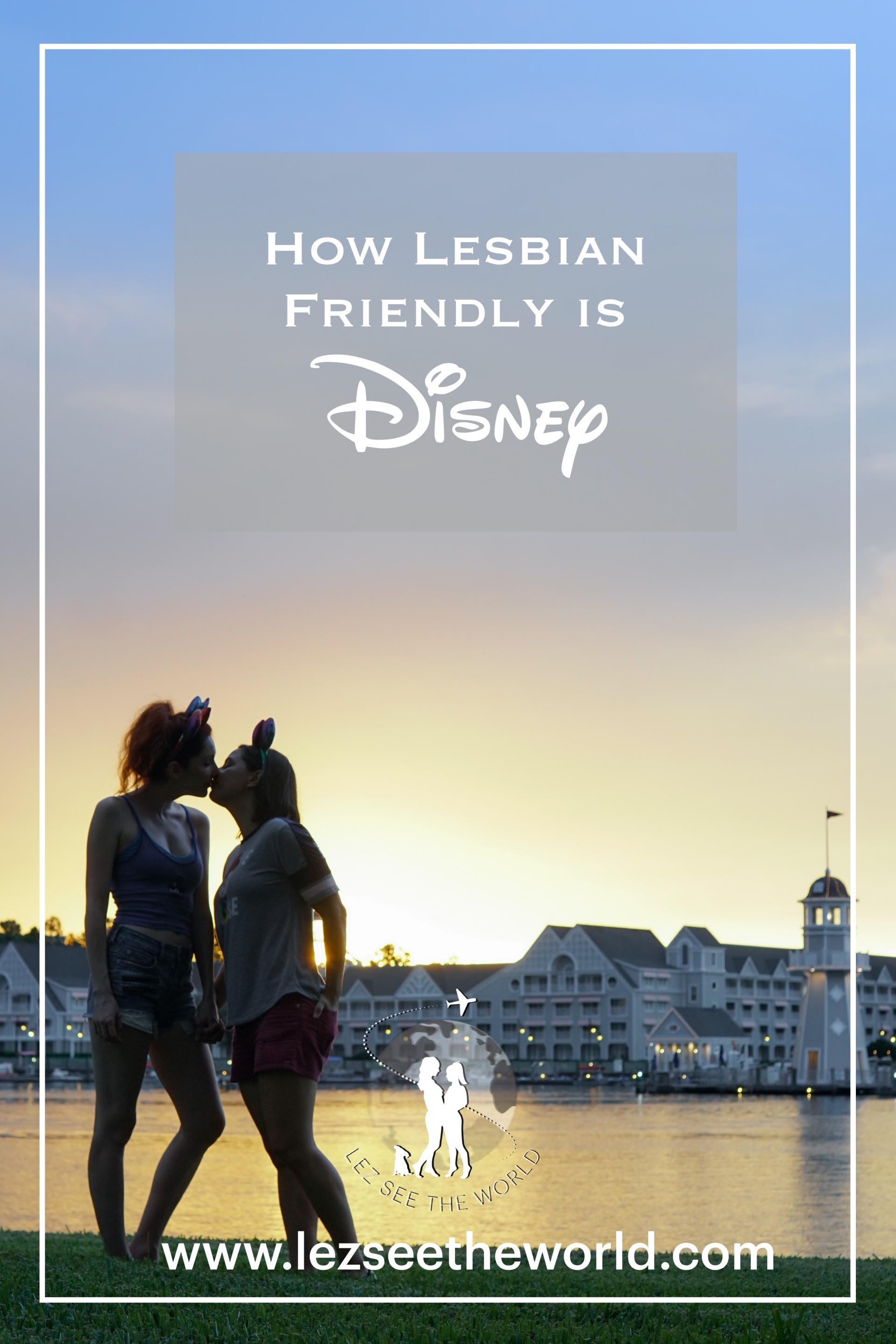 Lesbian Couple Disney Kiss