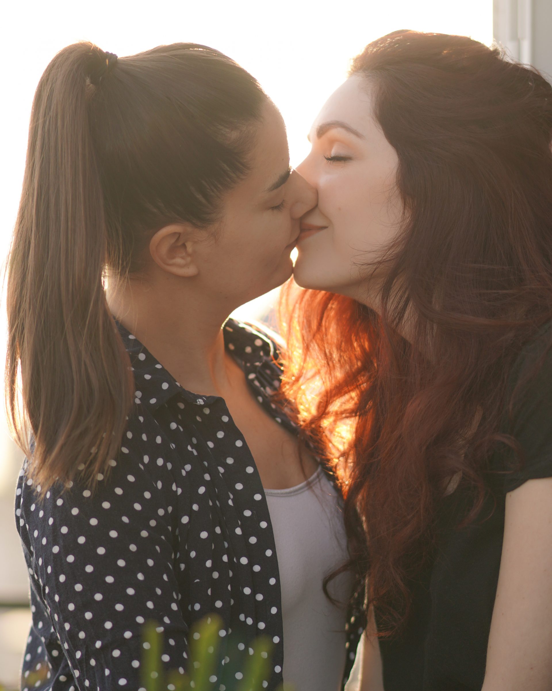 Lesbian Couple Kiss