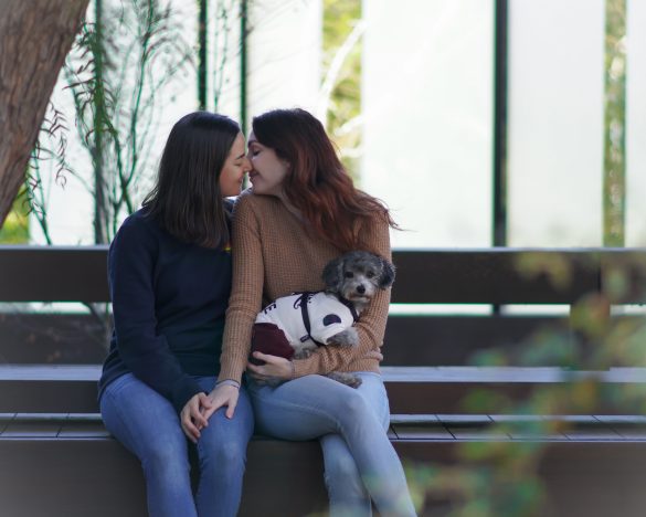 Lesbian Couple and Dog Park