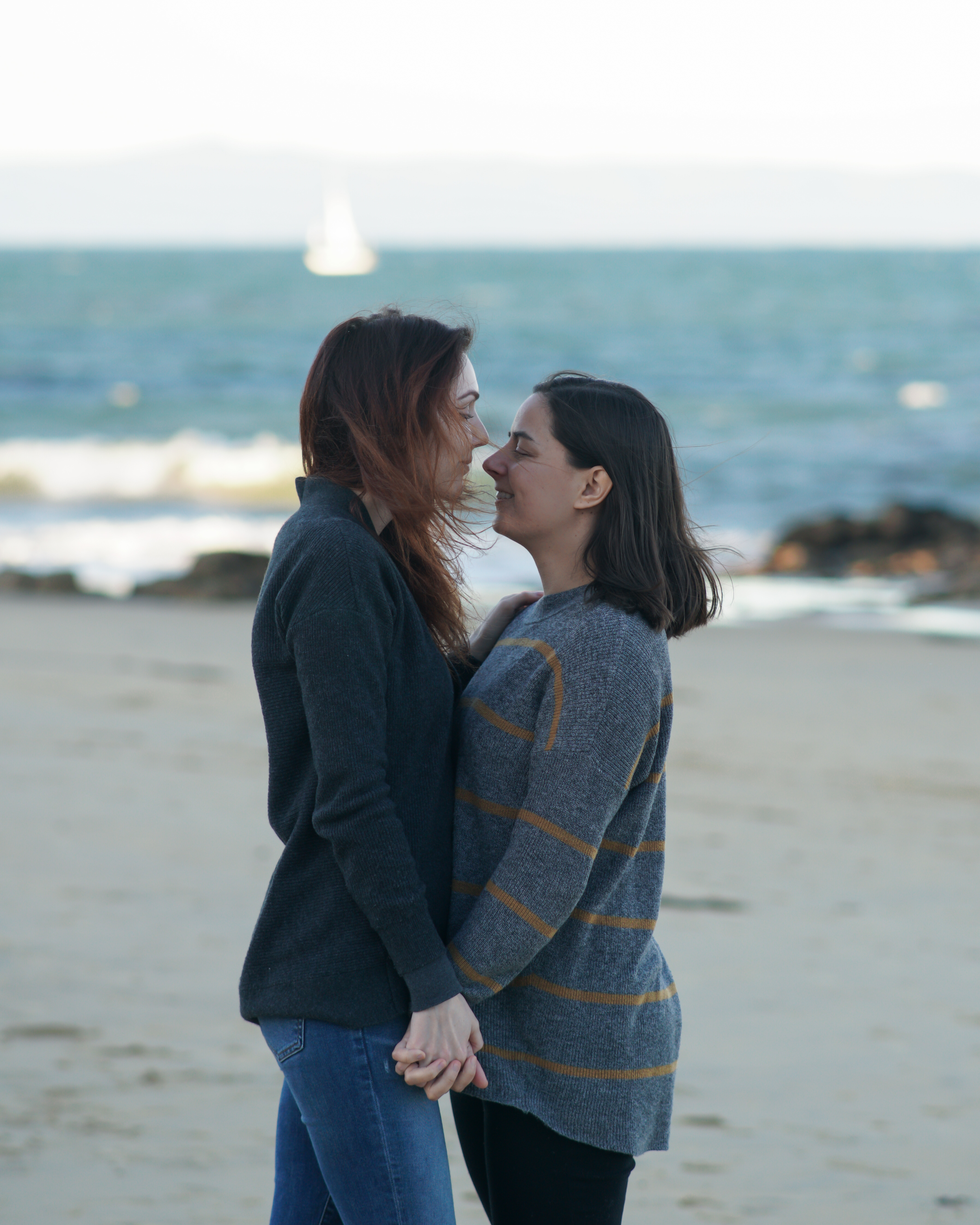 Monterey Beach Lesbian Couple