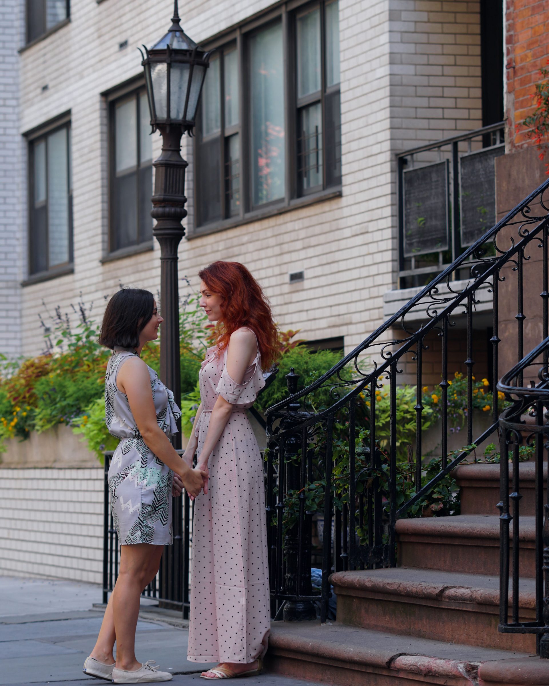 Lesbian Couple New York NYC Brownstone