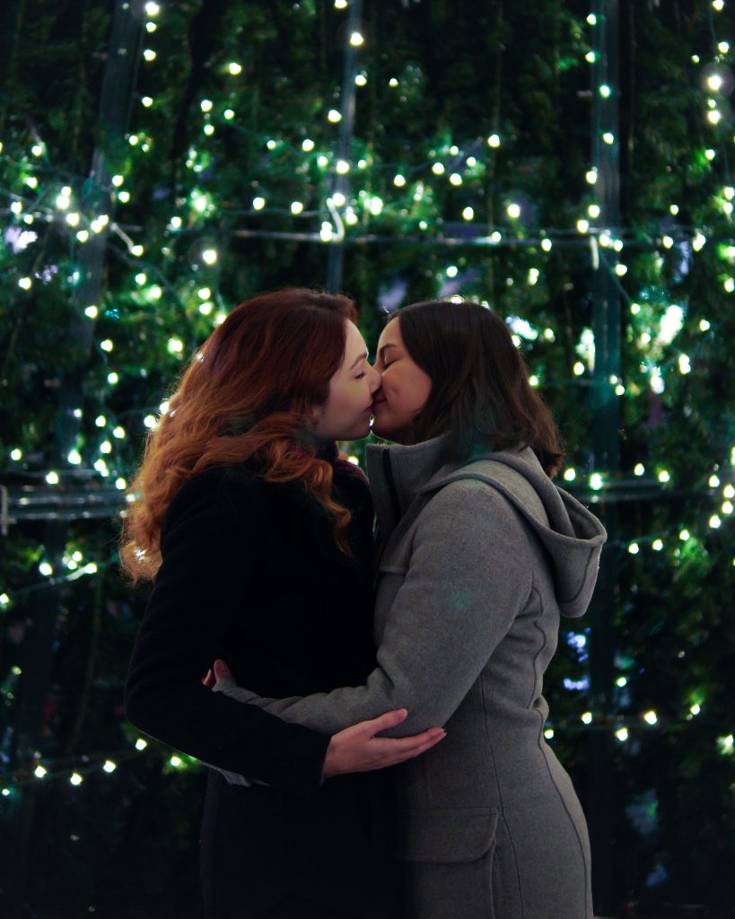 Lesbian Couple Vancouver Christmas Market
