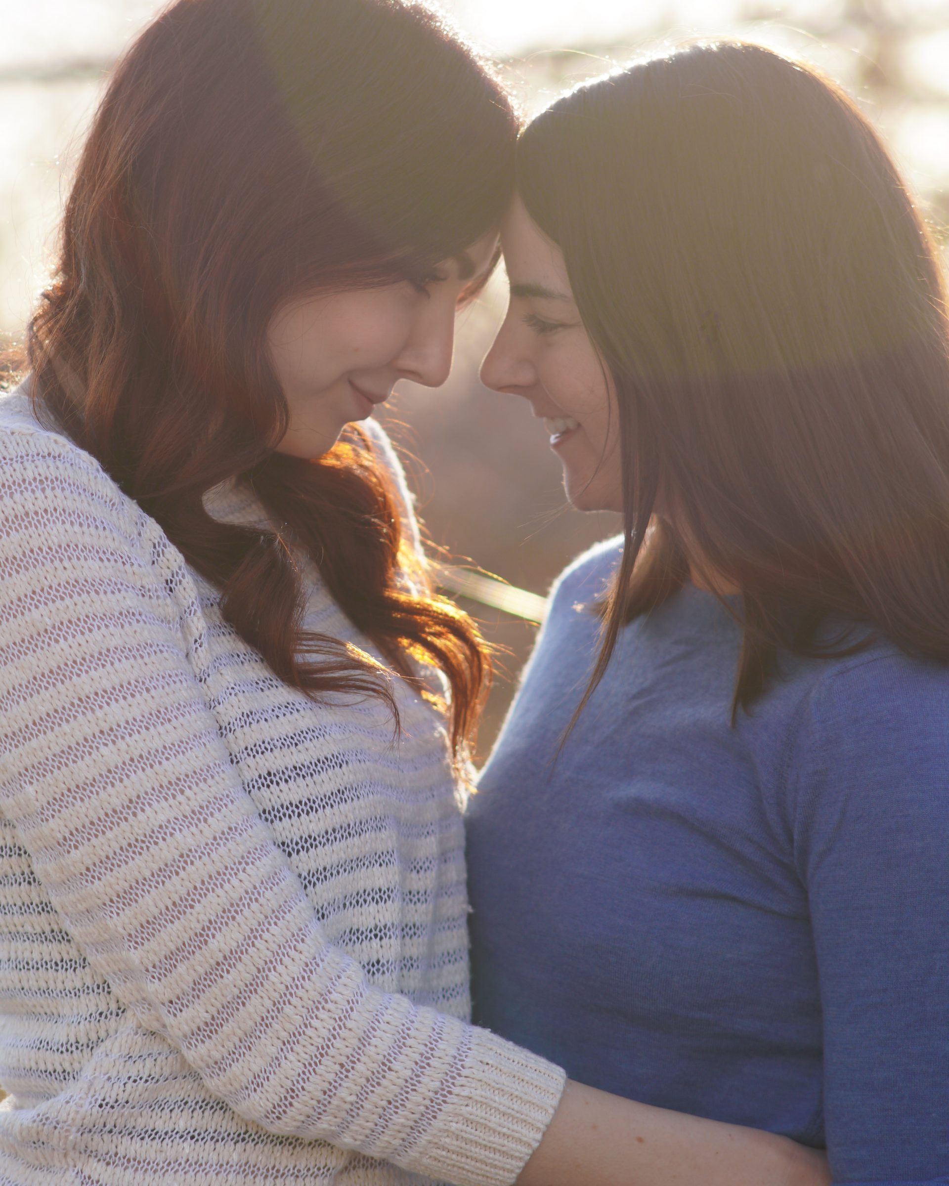 Lesbian Couple Sunset Lens Flare