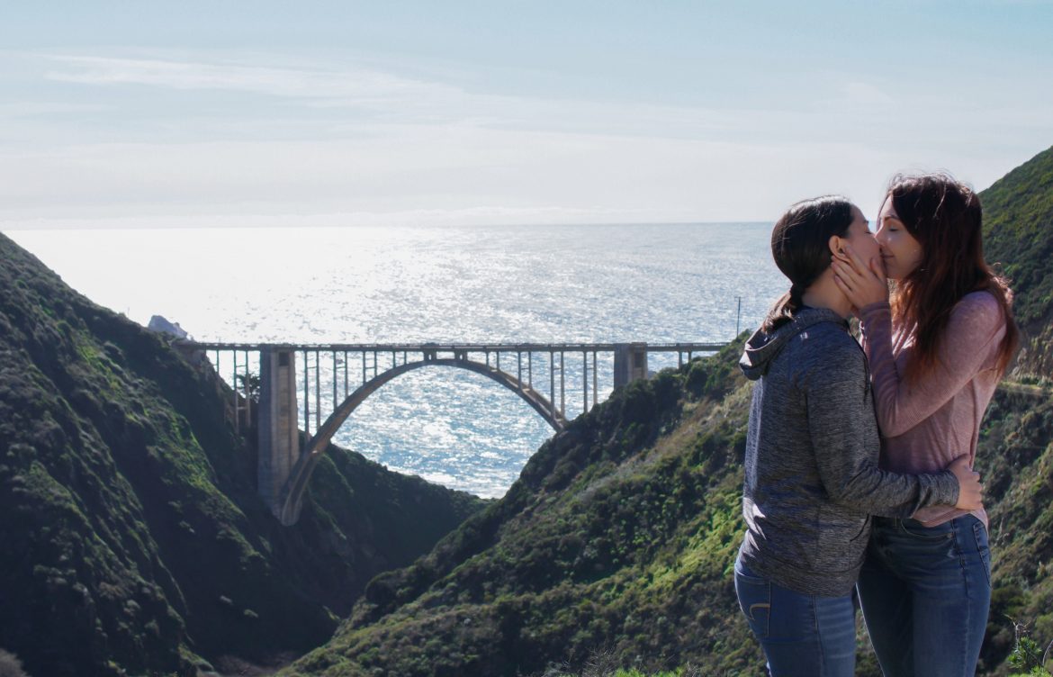 Lesbian Kiss Big Sur Bixby Bridge