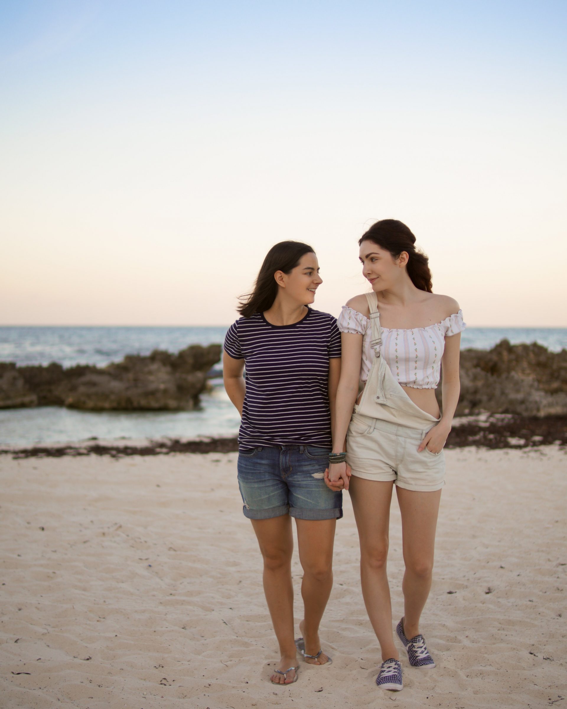 Lesbian Couple Isla Mujeres Mexico