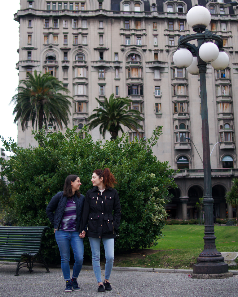 Lesbian Couple Plaza Independencia Montevideo