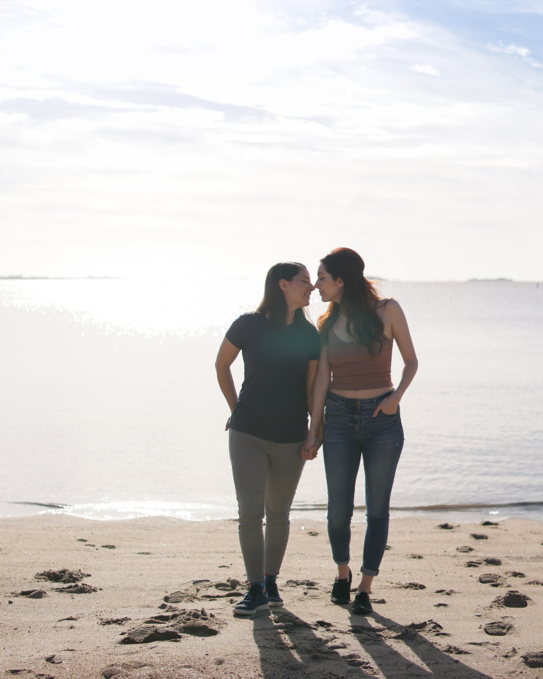 Lesbian Couple on Beach