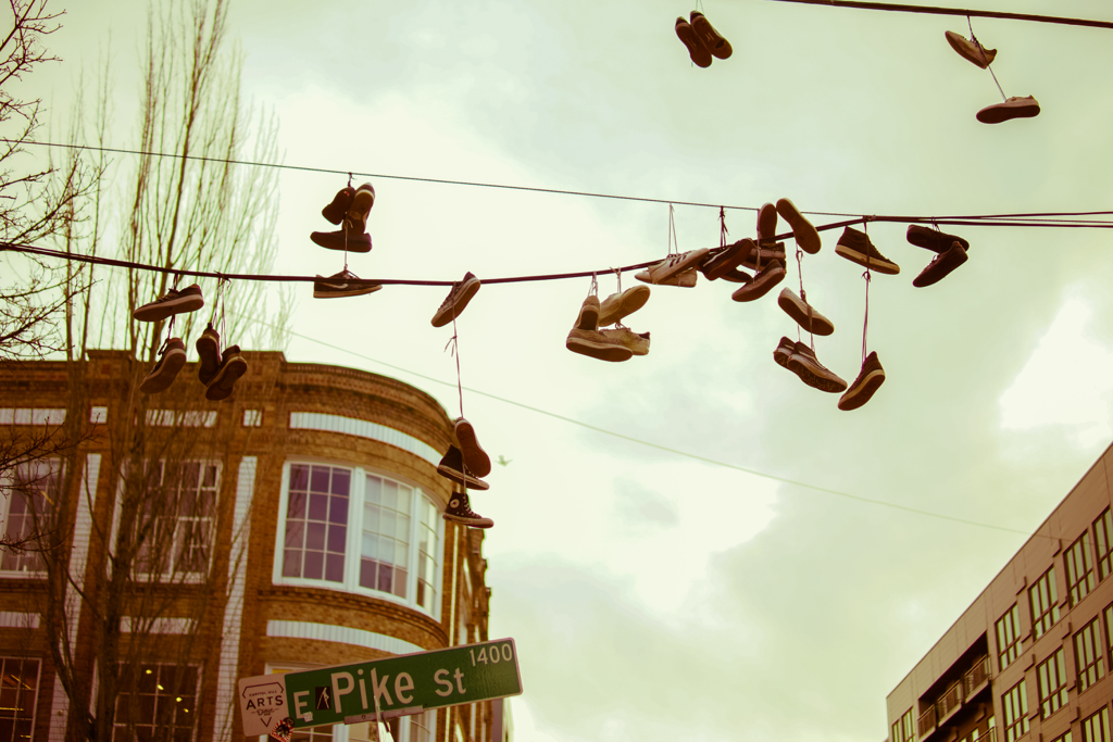 Seattle Shoes on Wire