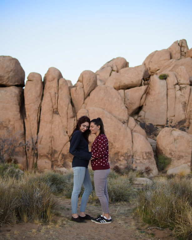 Lesbian Couple Joshua Tree Rocks