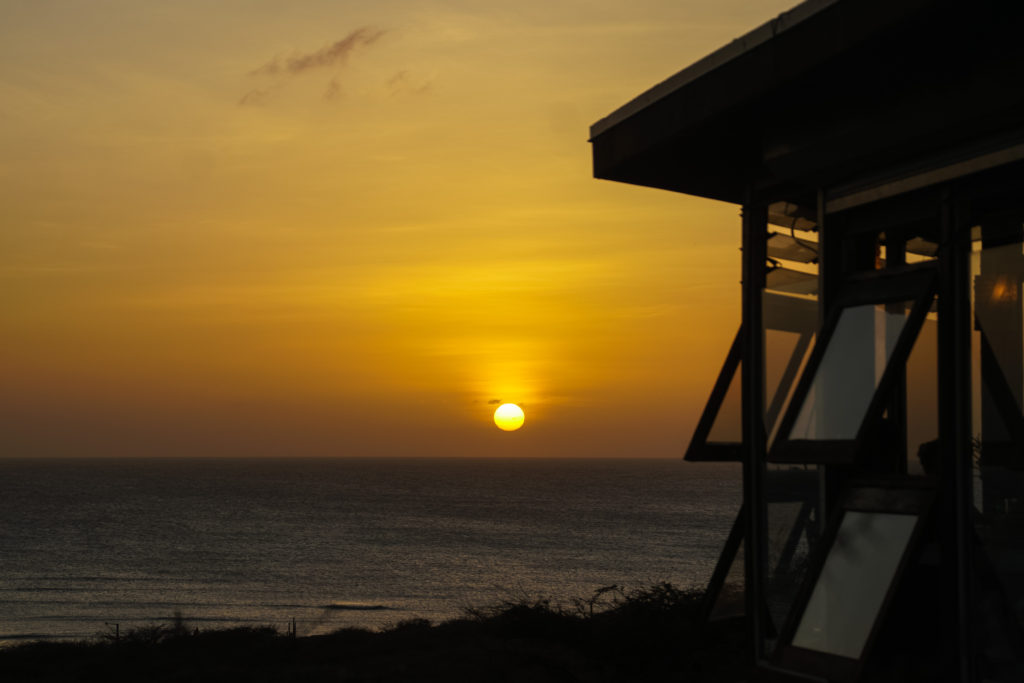 Beach Hut Sunset