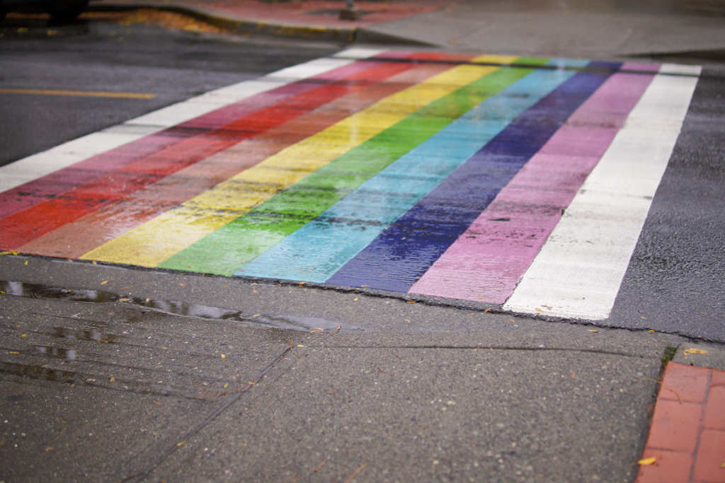 Rainbow Crosswalk Langley