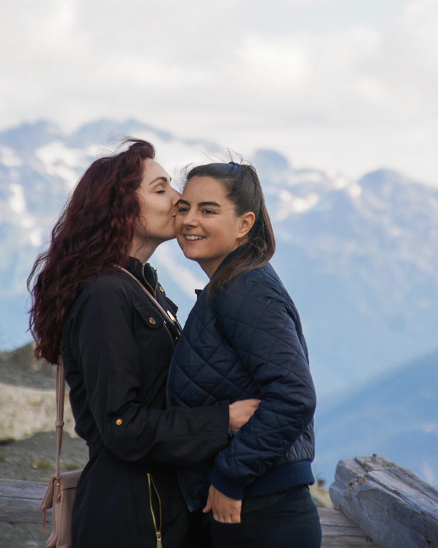 Lesbian Couple Whistler Mountain Top