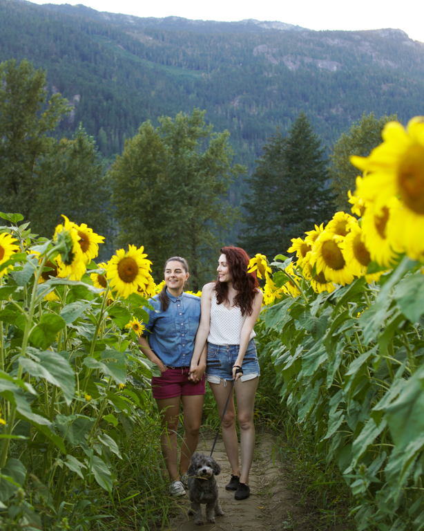 Pemberton BC Lesbian Couple Sunflower Farm